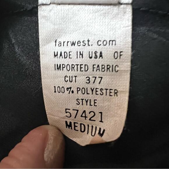 Farr West Black Lace Trim Full Slip Dress – Size Medium – Made in USA - Vintage - Picture 7 of 7